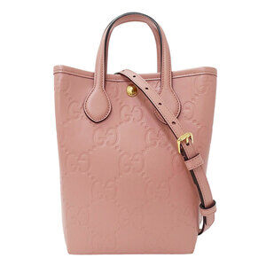 GUCCI Pink Leather Shoulder Bag